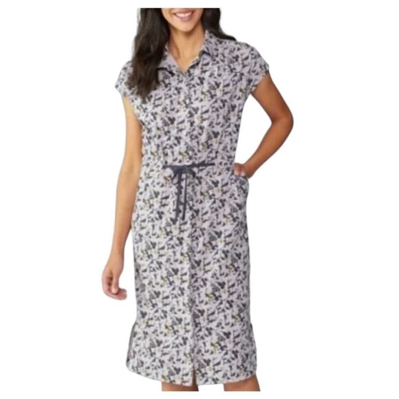 Rei Cooperative Dress Small Sun Up Midi Floral Drawstring Pockets Active S - Picture 1 of 8